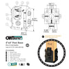 OWT - Post Base Single Rail Saddle - IRONWOOD (size options) OWT - Post Base Single Rail Saddle - IRONWOOD (size options)