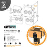 OWT - Post to Beam Coupler IRONWOOD (2pk) OWT - Post to Beam Coupler IRONWOOD (2pk) (size options)