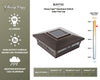 CLASSY CAPS 6x6 BROWN ALUMINUM OXFORD SOLAR POST CAP CLASSY CAPS 6x6 BROWN ALUMINUM OXFORD SOLAR POST CAP