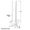 InvisiRail Invisipost 42" surface mount (colour options) InvisiRail Invisipost 42" surface mount (colour options) Glass Railing Systems, InvisiRail, Posts The Deck Shoppe