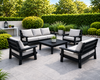 5-Piece HDPE Outdoor Patio Conversation Set – All-Weather Sofa, Chairs & Coffee Table