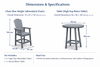3-Piece HDPE Outdoor High-Top Bistro Set – All-Weather Patio Bar Table & Chairs