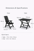 3-Piece HDPE Outdoor Folding Bistro Set – All-Weather Patio Table & Chairs