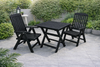 3-Piece HDPE Outdoor Folding Bistro Set – All-Weather Patio Table & Chairs