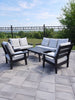 5-Piece HDPE Outdoor Patio Conversation Set – All-Weather Sofa, Chairs & Coffee Table
