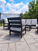 5-Piece HDPE Outdoor Patio Conversation Set – All-Weather Sofa, Chairs & Coffee Table