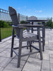3-Piece HDPE Outdoor High-Top Bistro Set – All-Weather Patio Bar Table & Chairs