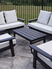 5-Piece HDPE Outdoor Patio Conversation Set – All-Weather Sofa, Chairs & Coffee Table