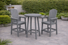 3-Piece HDPE Outdoor High-Top Bistro Set – All-Weather Patio Bar Table & Chairs