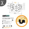OWT - Beam Hanger Flush 6″-8″ IRONWOOD (4pk)