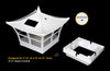 CLASSY CAPS 5x5 WHITE PVC AMBIENCE SOLAR POST CAP