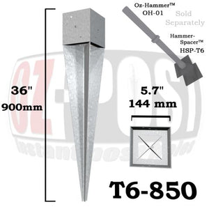 T6-850 (5 1/2" Square) OZ-Post Anchor