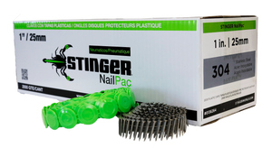 STINGER 1" NailPac - 2000 ct - Stainless Steel