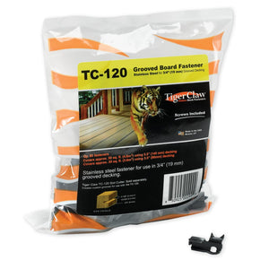 TigerClaw TC-120 for Grooved 0.75″ Decking 90pc (stainless)